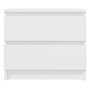 Voir la diapositive 4 : VIDAXL Tables de chevet 2 pcs Blanc 50x39x43,5 cm Agglomere