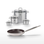 ELO Lot Poêle 32 cm Elo Bistro Line & 4 Faitouts Elo Citrin