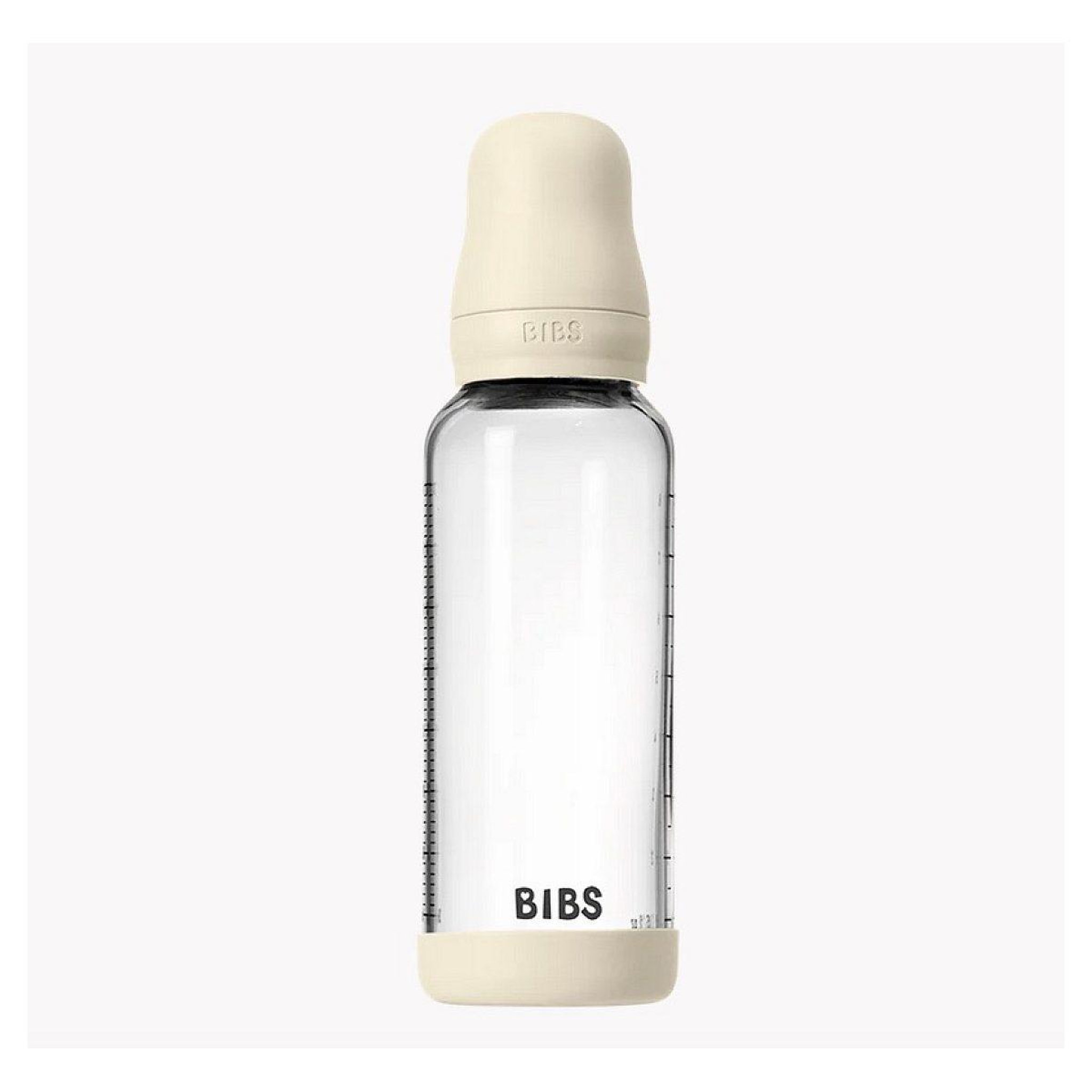 BIBS Biberon en verre tetine en latex - 240ml ivory