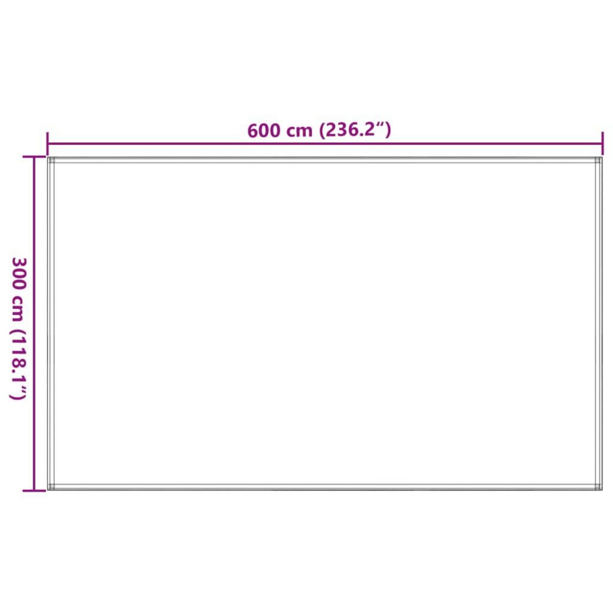 VIDAXL Tapis de tente 300x600 cm Bleu PEHD