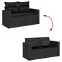 Voir la diapositive 3 : VIDAXL Salon de jardin 11 pcs avec coussins noir resine tressee