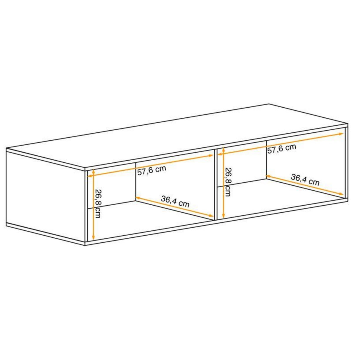Paris Prix Banc TV Mural Design  Switch  120cm Noir