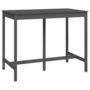 Voir la diapositive 2 : VIDAXL Table de bar Gris 140x80x110 cm Bois massif de pin