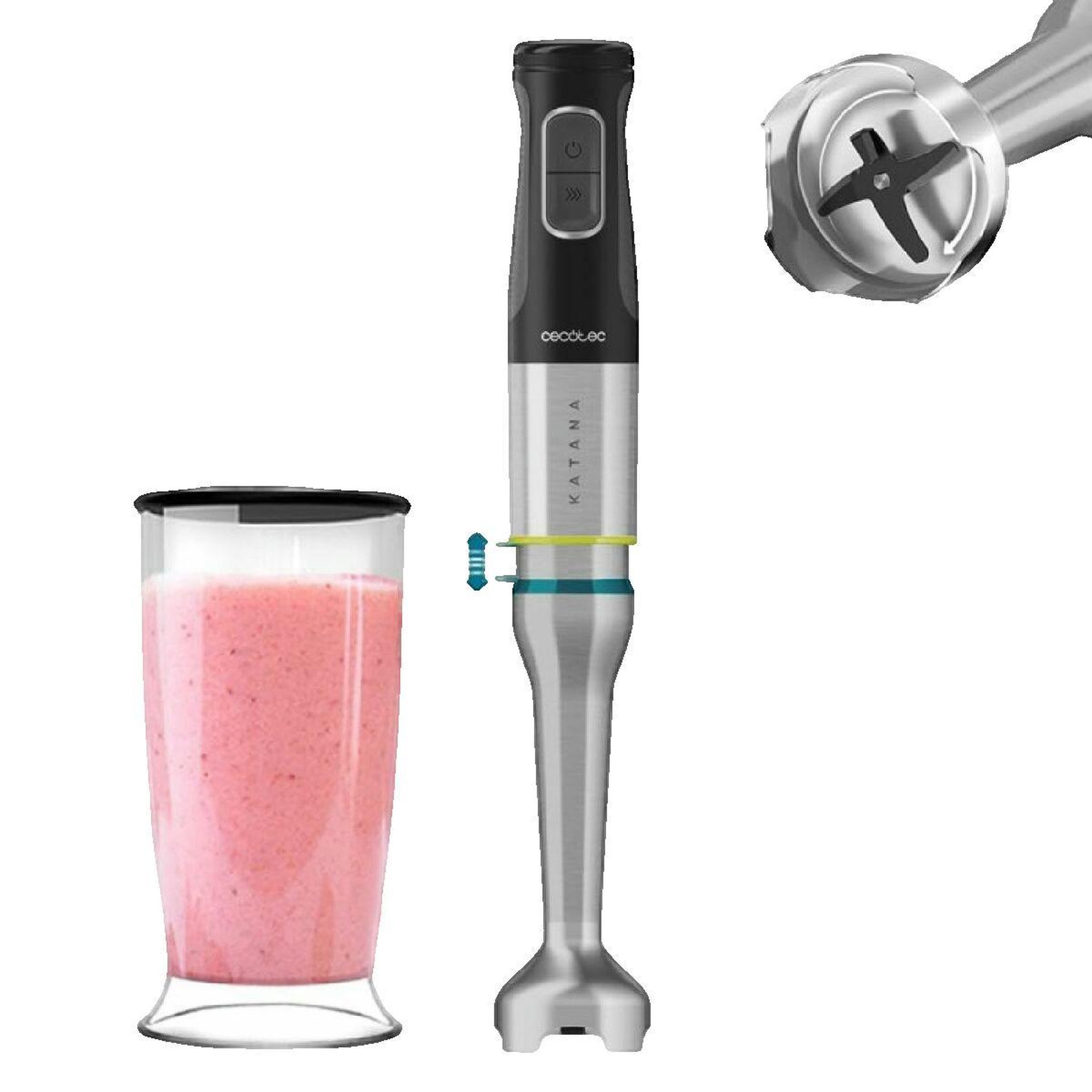 Voir la diapositive 1 : CECOTEC Mixeur plongeant Cecotec Katana 12 Jar G Noir