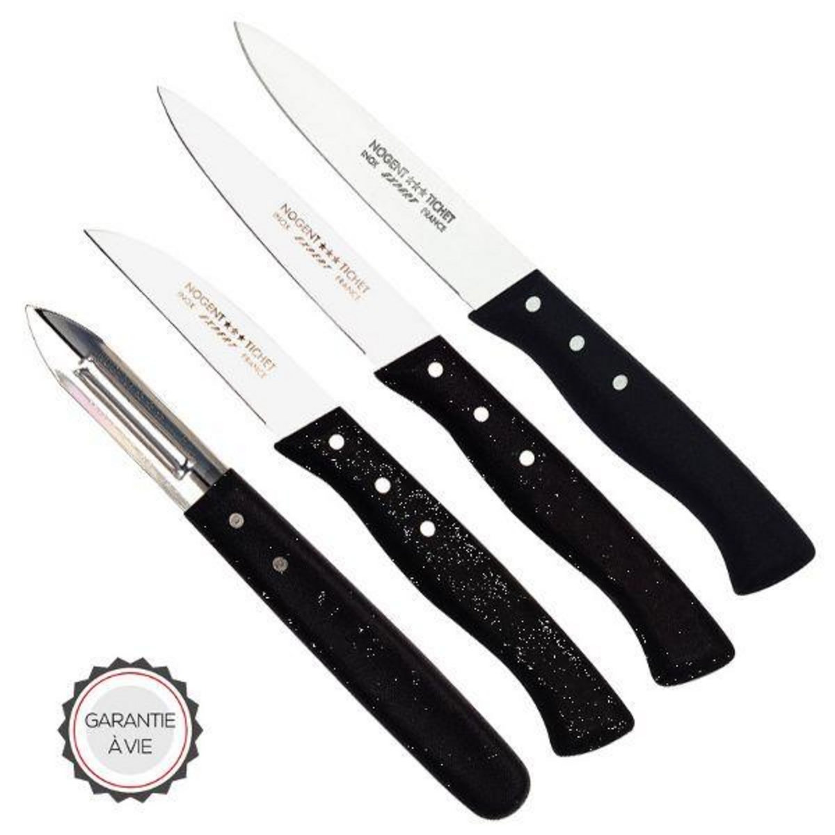 Nogent 3 etoiles Coffret de 3 couteaux et un éplucheur - 00087v