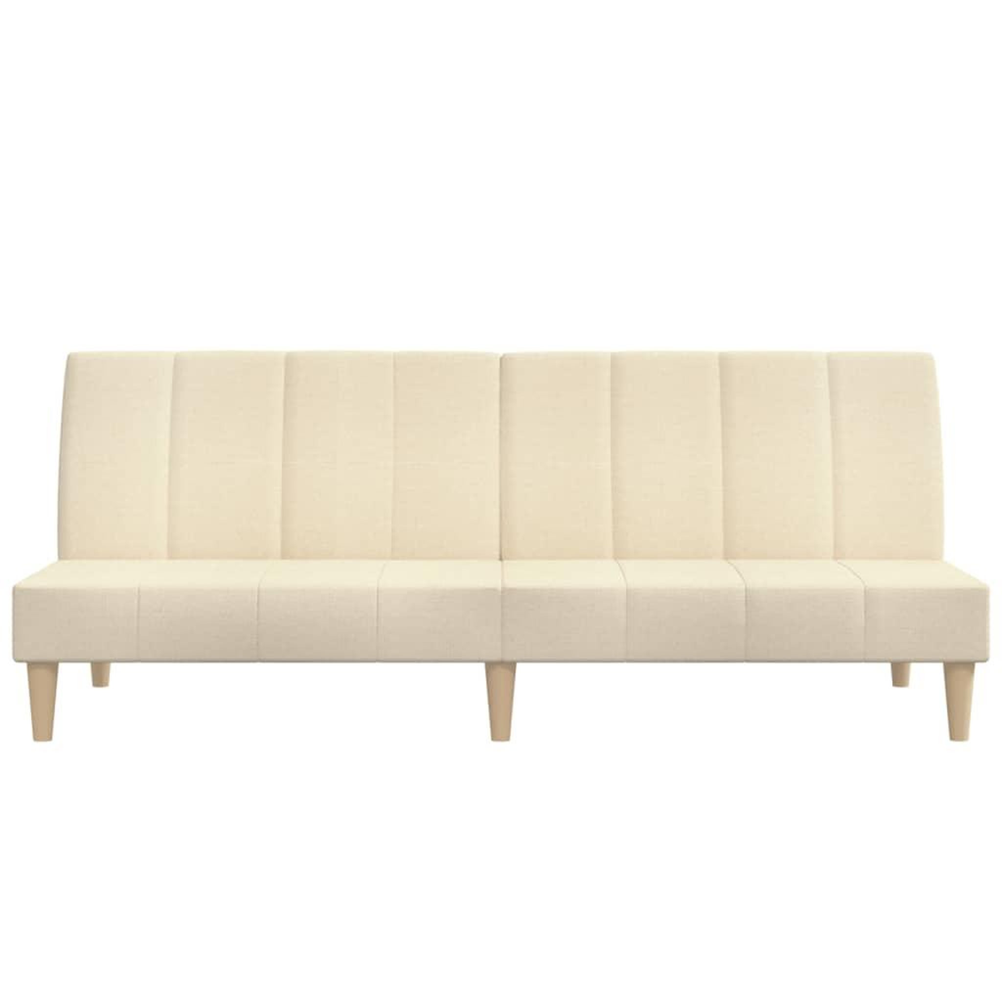 Voir la diapositive 5 : VIDAXL Canape-lit a 2 places creme tissu