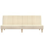 Voir la diapositive 5 : VIDAXL Canape-lit a 2 places creme tissu