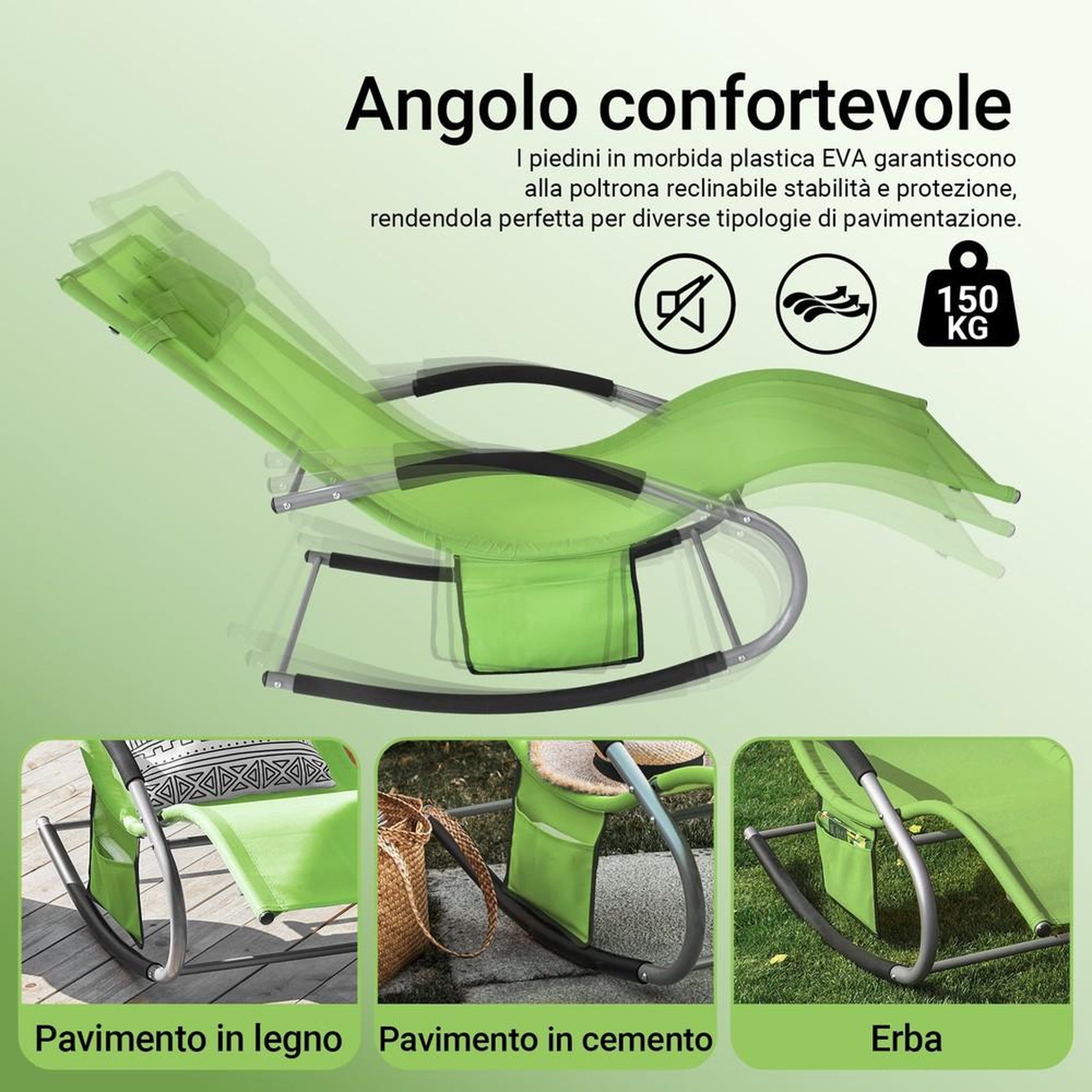 Voir la diapositive 5 : SOBUY SoBuy - Lot de 2 chaises à bascule pour jardin - Moderne - OGS28X2