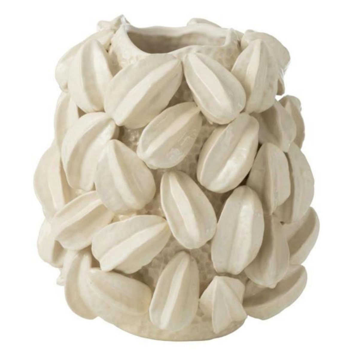 Paris Prix Vase Déco en Argile  Fève de Cacao  38cm Beige