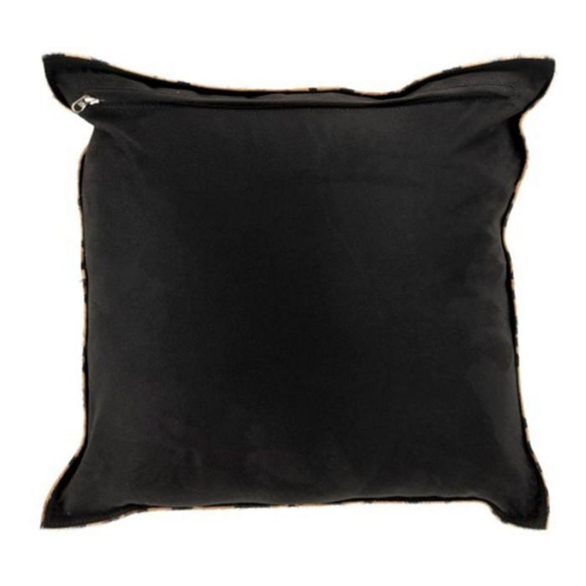 Paris Prix Coussin Déco en Cuir  Zèbre  44x44cm Noir & Blanc