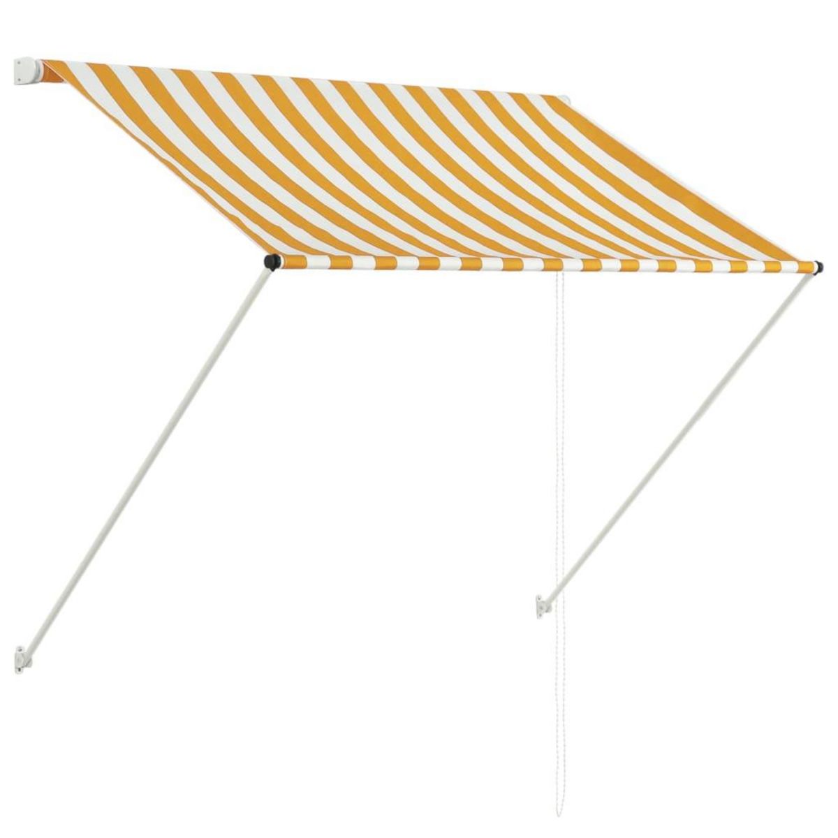 VIDAXL Auvent retractable 100x150 cm Jaune et blanc