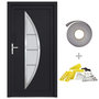 Voir la diapositive 2 : VIDAXL Porte d'entree anthracite 108x208 cm PVC