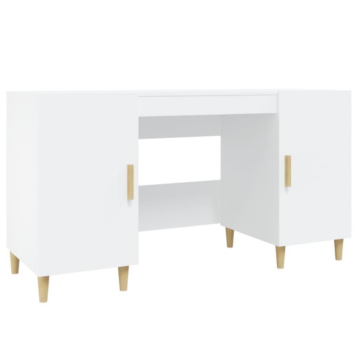 VIDAXL Bureau Blanc 140x50x75 cm Bois d'ingenierie