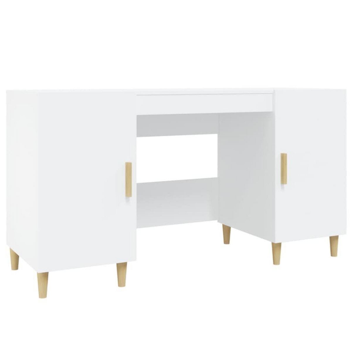 VIDAXL Bureau Blanc 140x50x75 cm Bois d'ingenierie