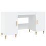 Voir la diapositive 2 : VIDAXL Bureau Blanc 140x50x75 cm Bois d'ingenierie