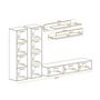 Voir la diapositive 6 : Paris Prix Meuble TV Mural Design  Fly V  260cm Blanc