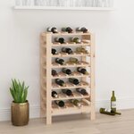 VIDAXL Casier a vin 61,5x30x107,5 cm Bois de pin massif