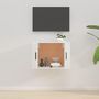 Voir la diapositive 3 : VIDAXL Meuble TV mural Blanc 57x34,5x40 cm