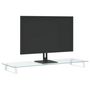 Voir la diapositive 3 : VIDAXL Support de moniteur blanc 100x35x8 cm verre trempé et métal