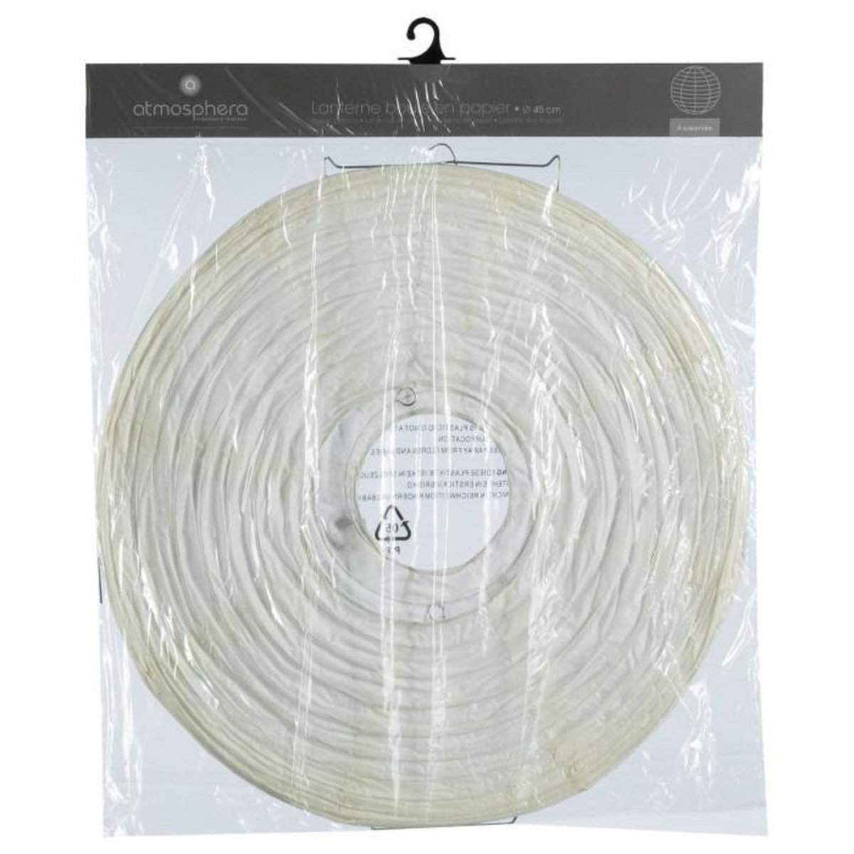 ATMOSPHERA Lanterne Boule en Papier  Générique 45cm Blanc