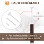 Voir la diapositive 5 : PAWHUT Arbre à chat poteau à griffer L40 x l 34 x H 230-260 cm 5 niveaux d'activités marron
