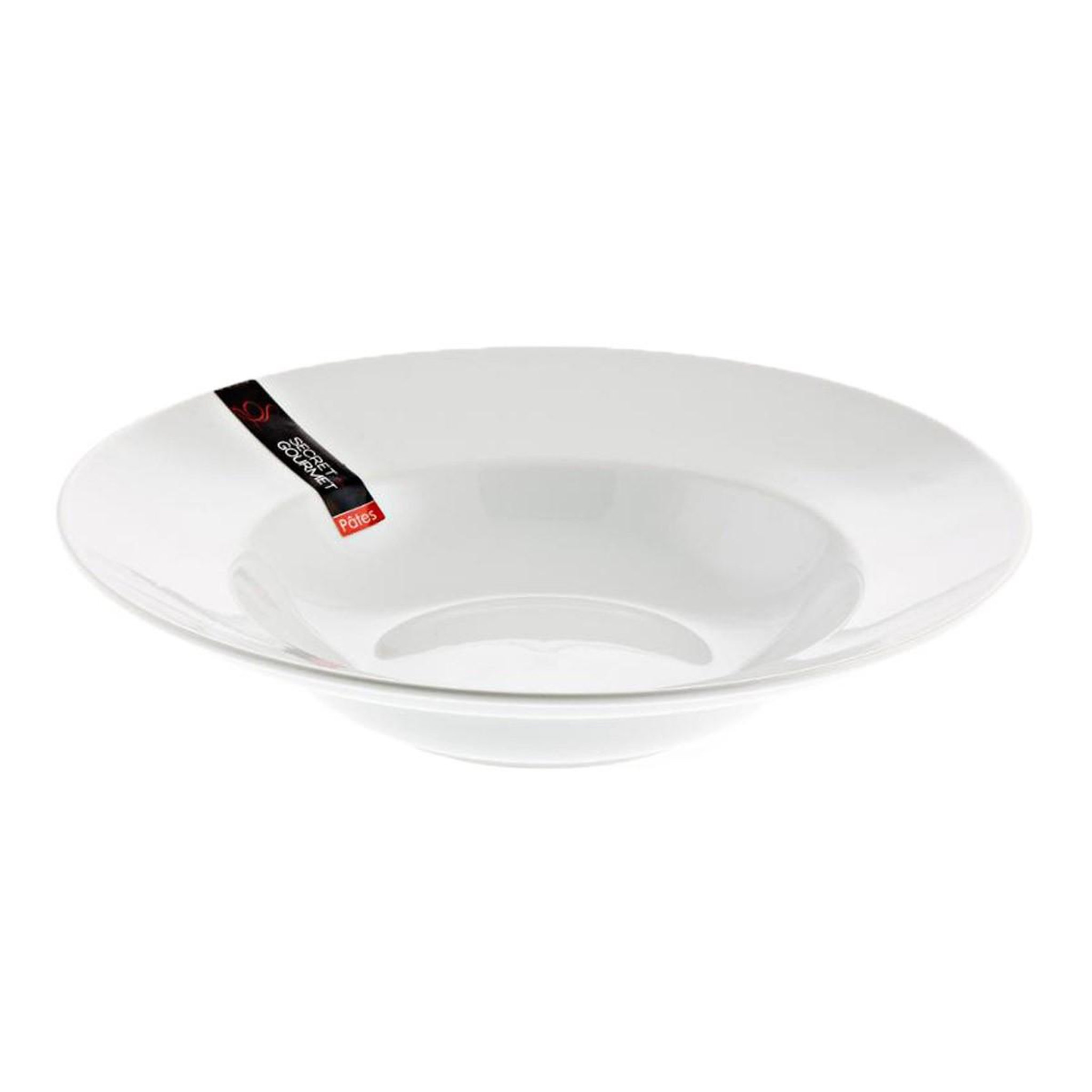 Voir la diapositive 2 : SECRET DE GOURMET Lot de 6 Assiettes à Pâtes 27cm Blanc