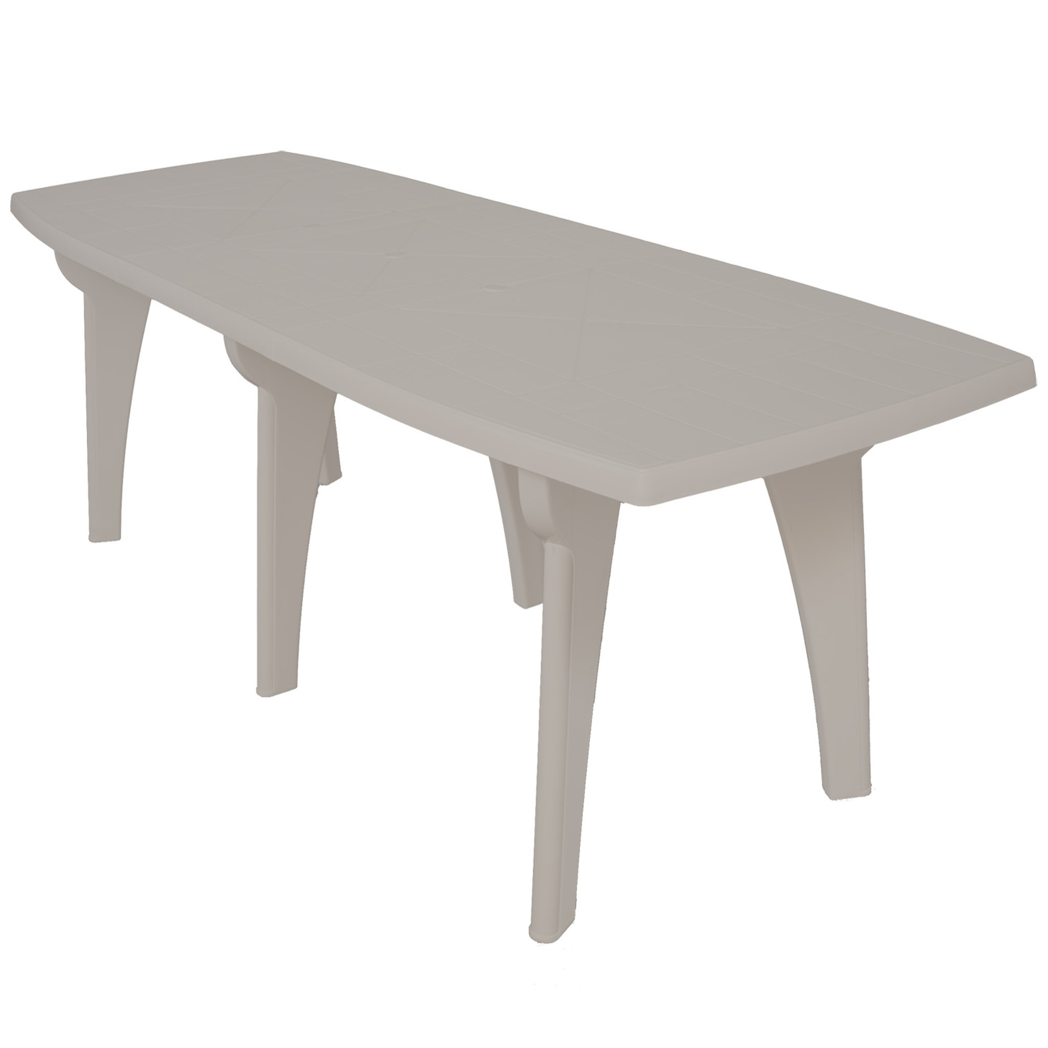 Voir la diapositive 2 : Table de jardin extensible - 8/10 places - Résine - Taupe - LIPARI 2