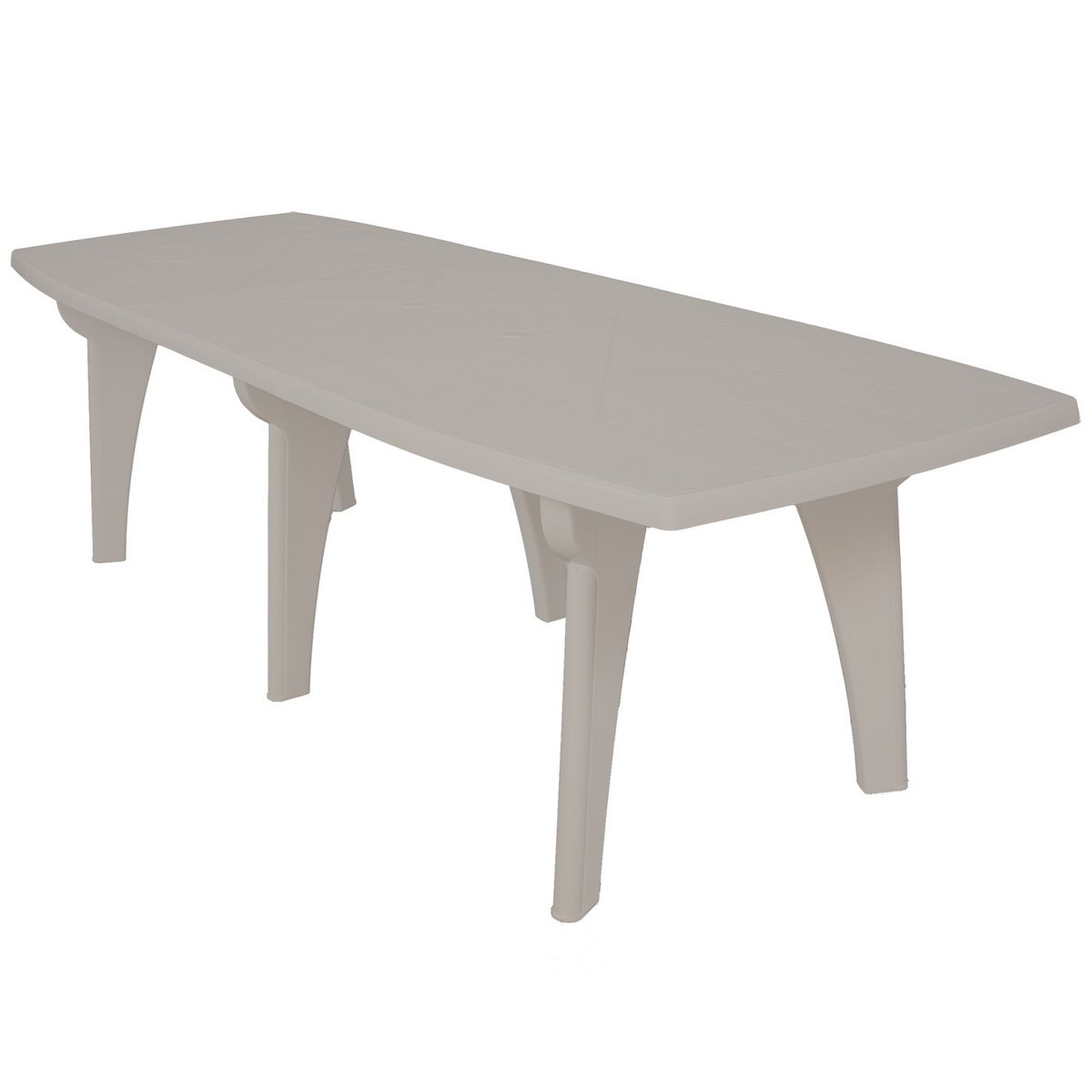 Table de jardin extensible - 8/10 places - Résine - Taupe - LIPARI 2