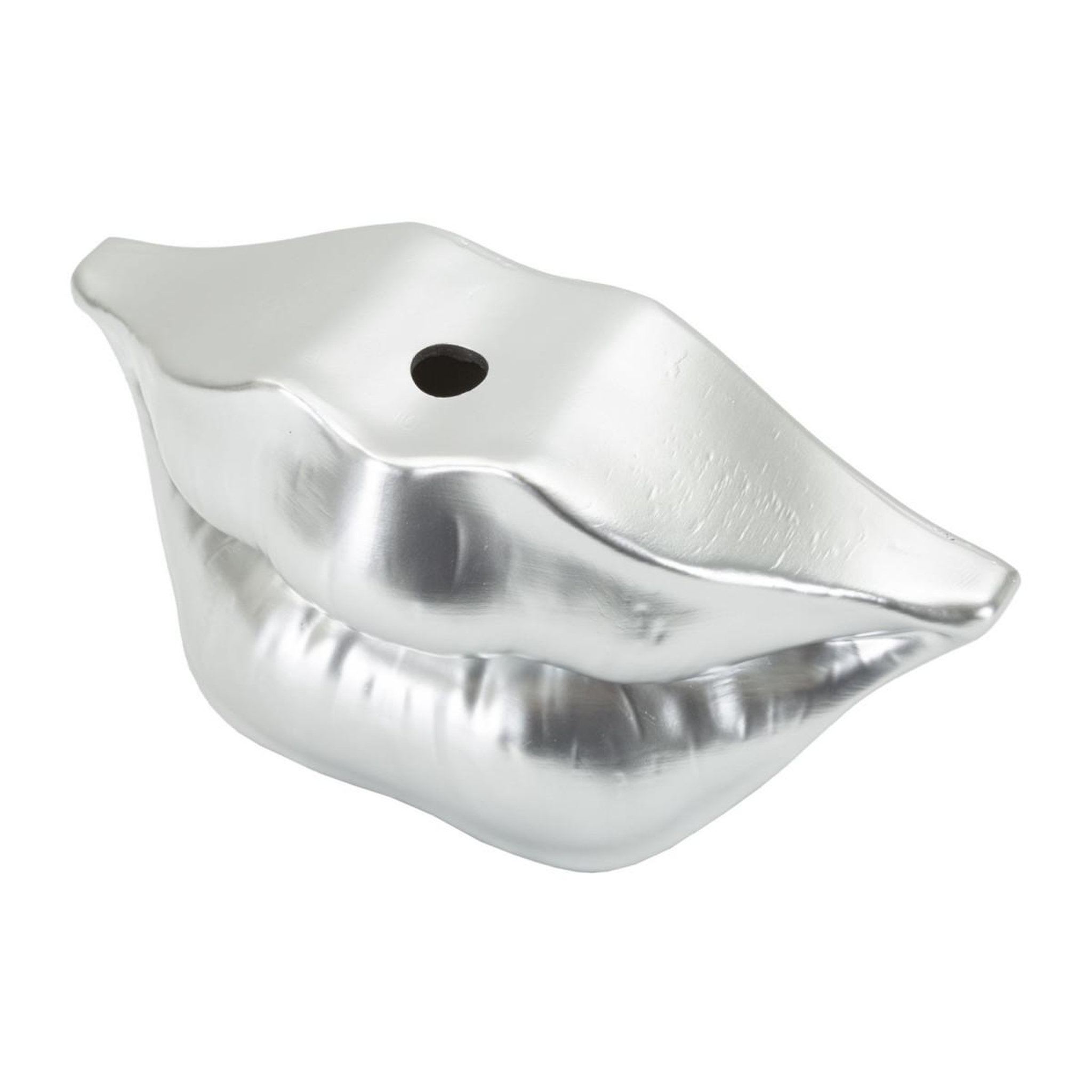 Voir la diapositive 3 : Paris Prix Vase déco en résine  mouth  23cm argent