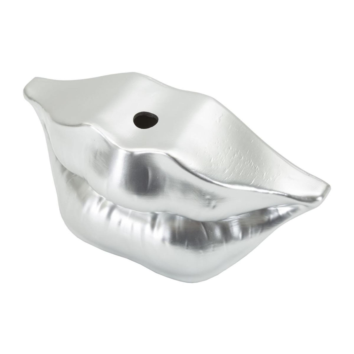 Paris Prix Vase Déco en Résine  Mouth  23cm Argent