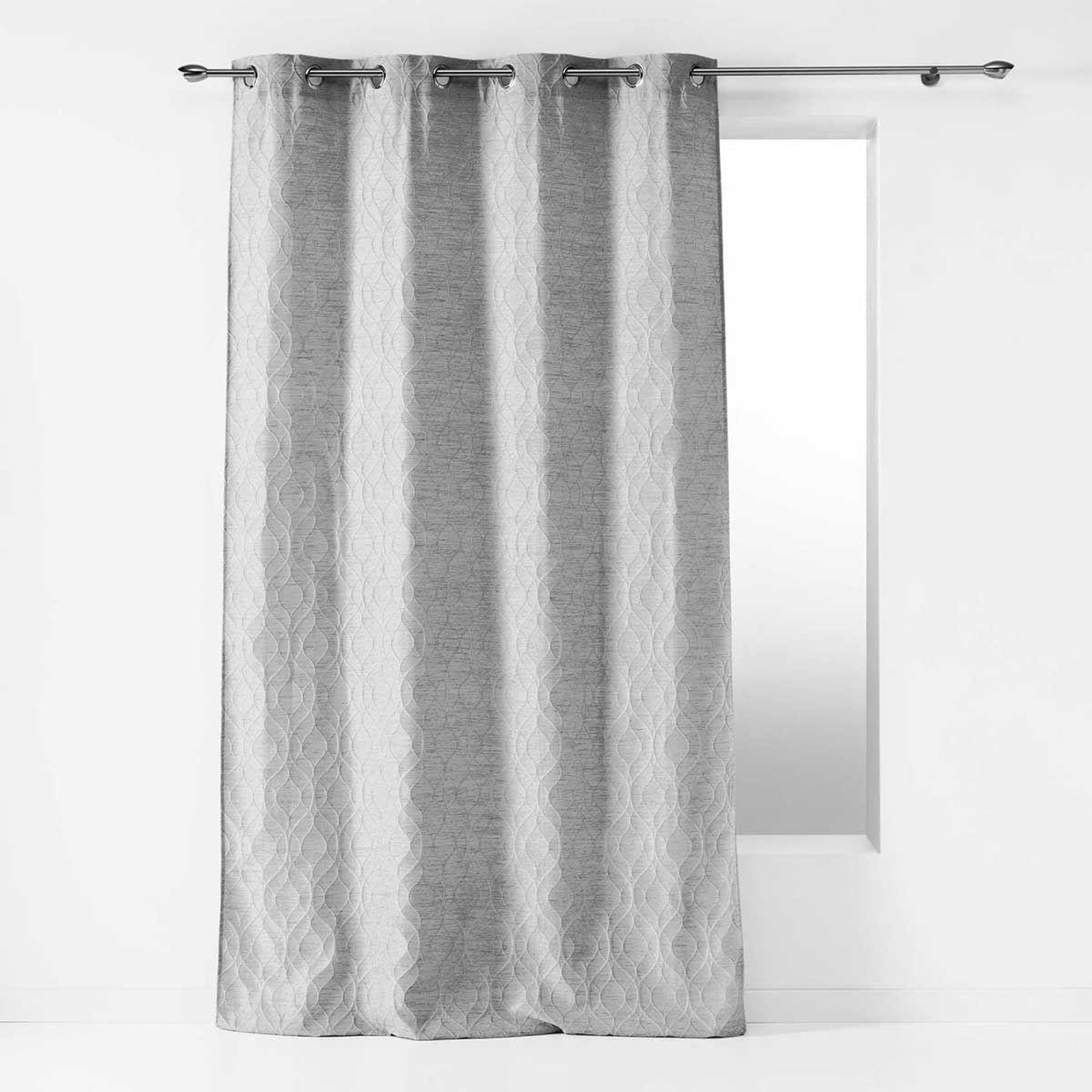 Douceur d'Intérieur Rideau à œillets  odyssea  137x260cm gris