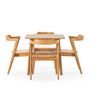 Voir la diapositive 3 : VS VENTA-STOCK Ensemble table 80x80 cm et 4 chaises de salle à manger Venus Chêne