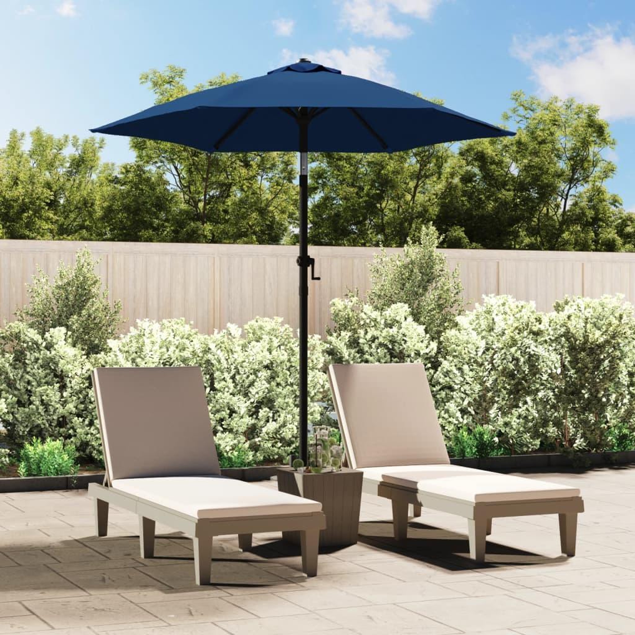 Voir la diapositive 1 : VIDAXL Parasol Bleu 200x224 cm Aluminium