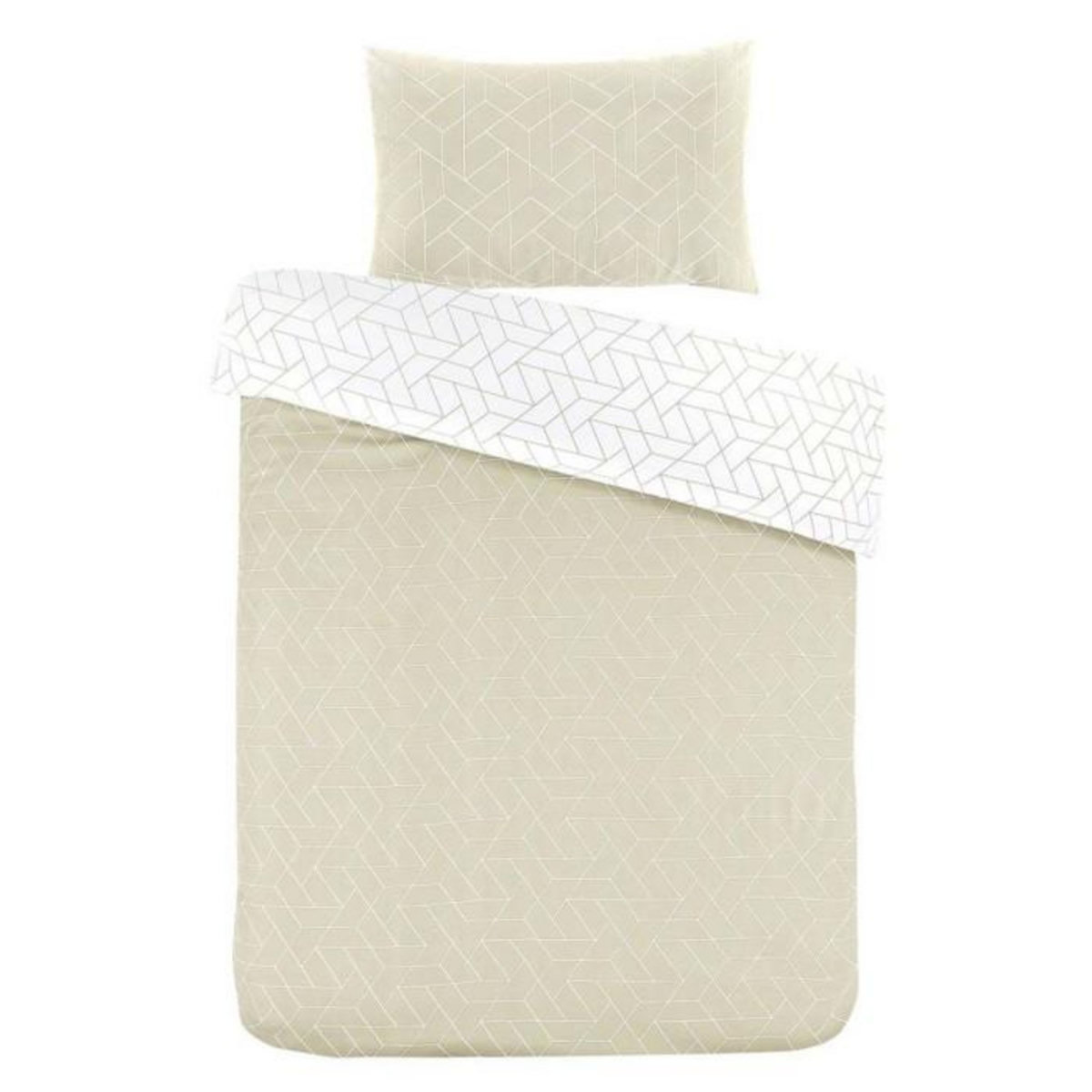 Paris Prix Parure de Lit 2 Pièces  Florence  140x200cm Beige