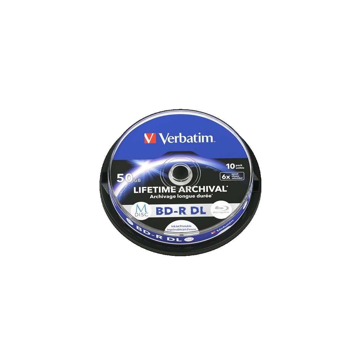 Verbatim Disques Blu-ray Verbatim MDISC BD-R DL 50 Go
