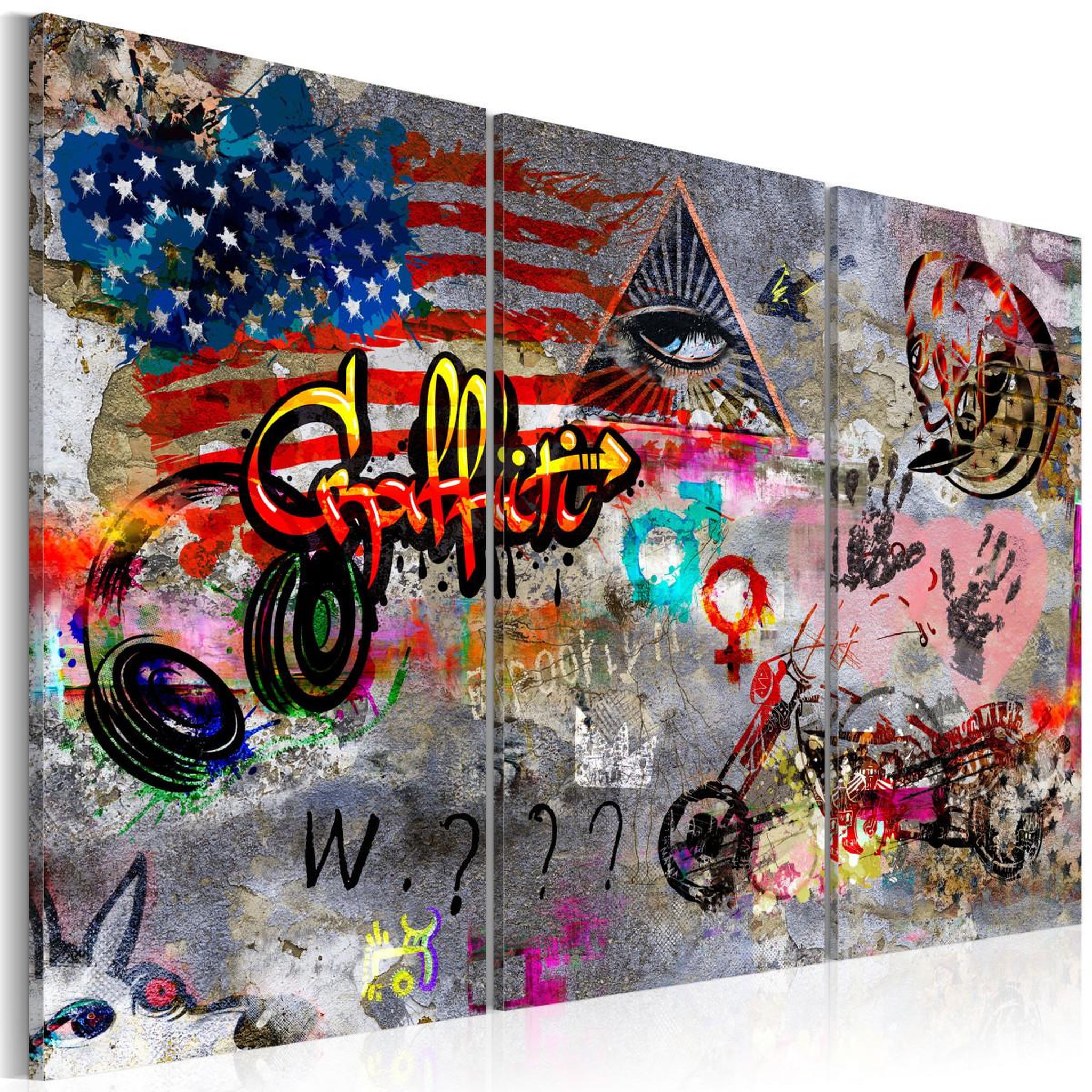 Voir la diapositive 1 : Paris Prix Tableau Imprimé  American Graffiti
