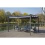 Voir la diapositive 2 : Habitat et Jardin Pergola avec toit rétractable - 3 x 4 m - Gris