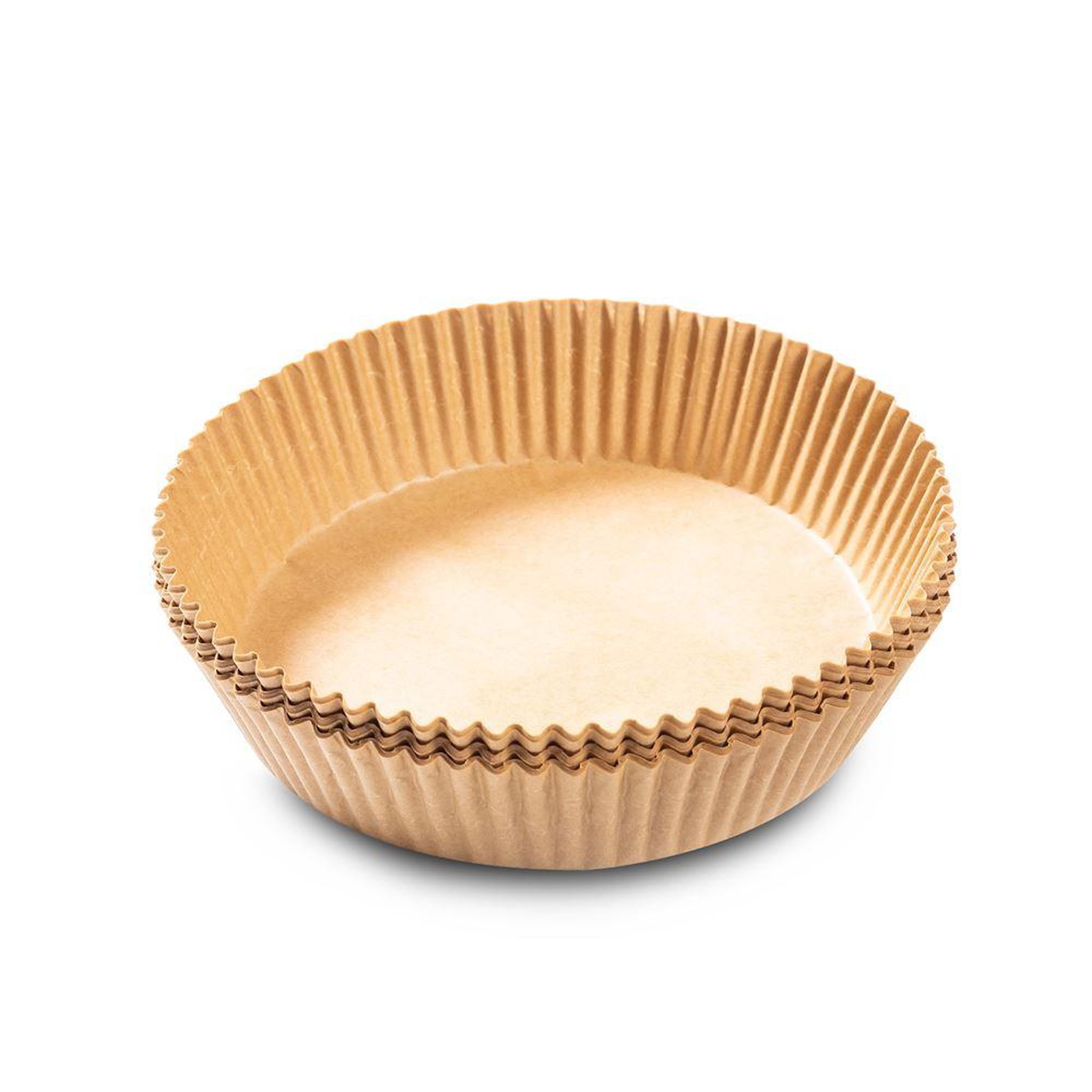 URBAN FACTORY Papier cuisson pour friteuse sans huile rond 20 cm beige, sans bpa, lot de 100 alvéoles