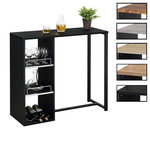IDIMEX Table haute de bar PIAVA. Coloris disponibles : Marron