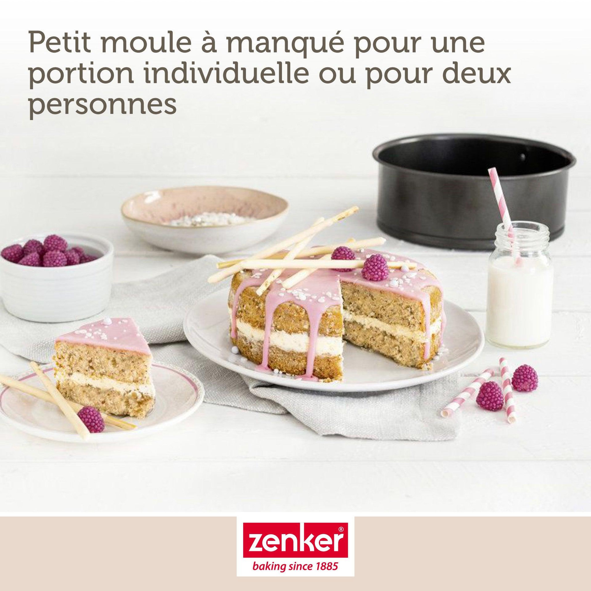 Voir la diapositive 4 : ZENKER Lot de 2 moules à manqué à charnière 16 cm zenker spécial mini