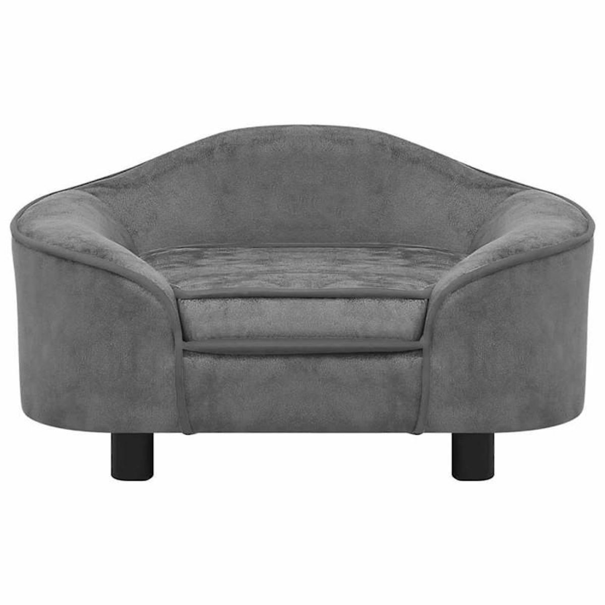 VIDAXL Canapé pour chien Gris 67x47x36 cm Peluche