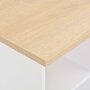 VIDAXL Table de bar Blanc et chene Sonoma 60x60x110 cm