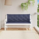 VIDAXL Coussins de banc de jardin lot de 2 bleu marine 150x50x7 cm