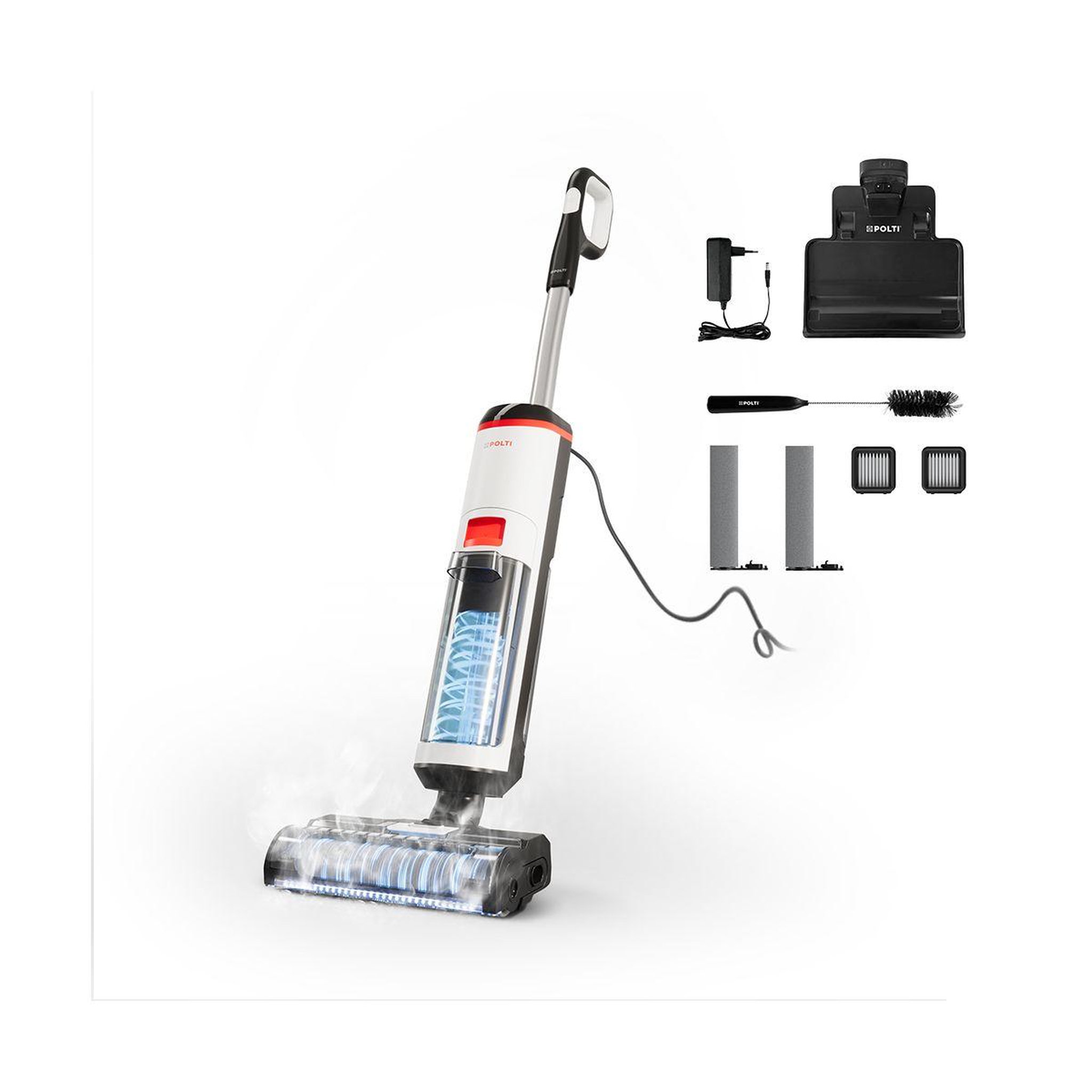 POLTI Aspirateur laveur rollysteam wd10 filaire avec fonction vapeur