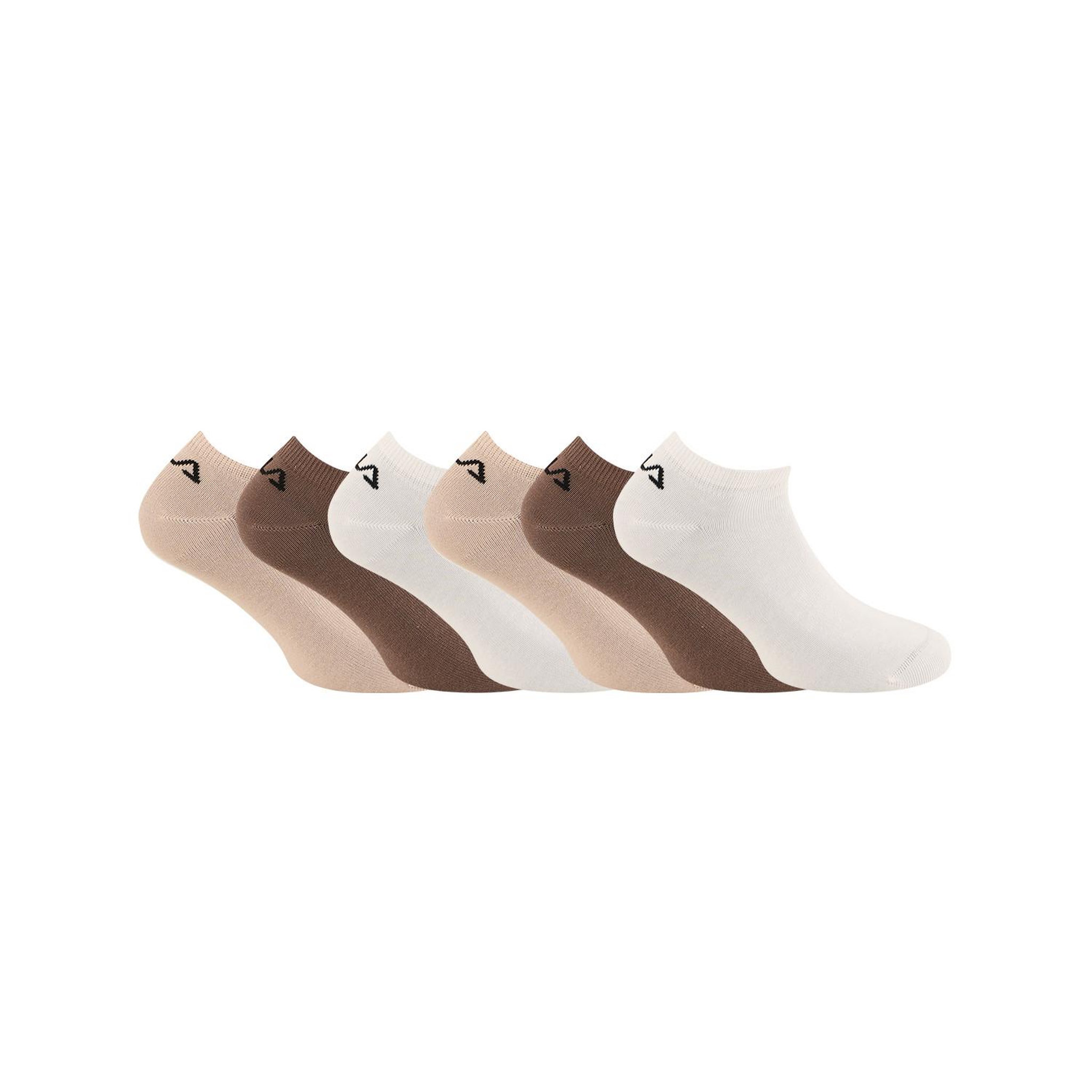FILA Lot de 6 paires de chaussettes socquettes homme mocho mousse. Coloris disponibles : Beige