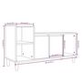 Voir la diapositive 6 : VIDAXL Meuble TV Chene fume 100x35x55 cm Bois d'ingenierie