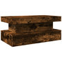 Voir la diapositive 3 : VIDAXL Table basse avec lumieres LED chene fume 90x50x40 cm
