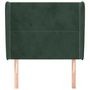 Voir la diapositive 3 : VIDAXL Tete de lit avec oreilles Vert fonce 103x23x118/128 cm Velours