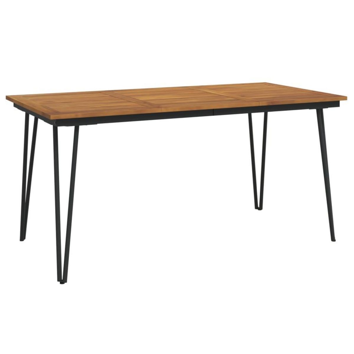 VIDAXL Table de jardin avec pieds epingle a cheveux 160x80x75 acacia