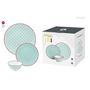 Voir la diapositive 2 : Service vaisselle 18 pièces en porcelaine vert
